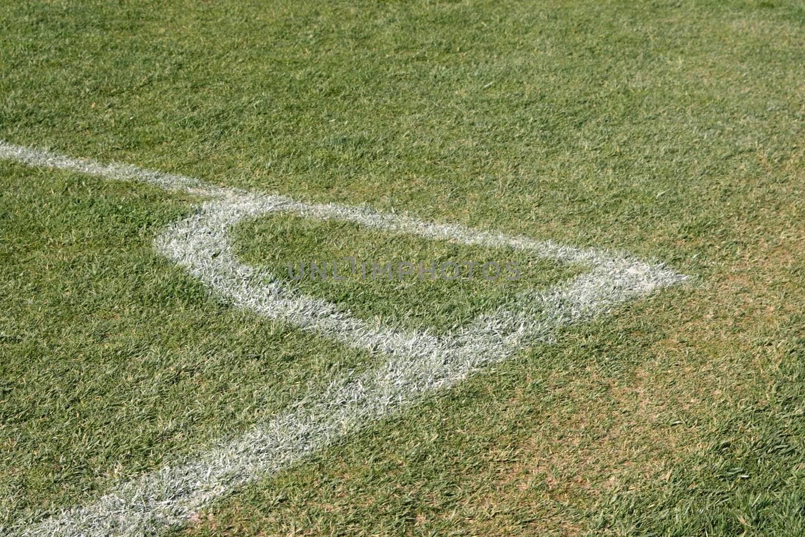 corner detail from soccer field sports concepts