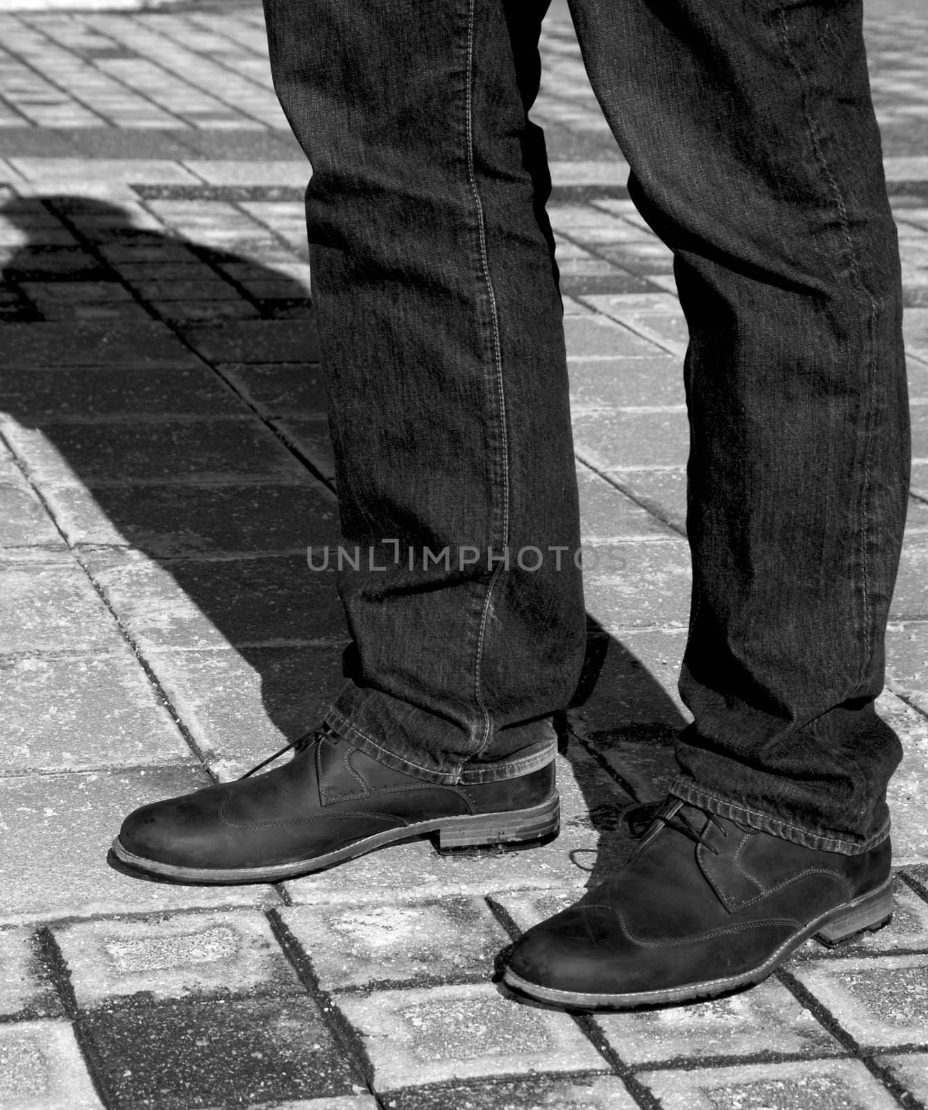 Dress Shoes and Jeans (monochrome) by Schvoo