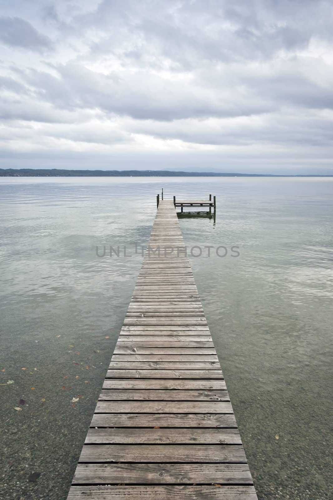 An old jetty at Starnberg Lake in Germany