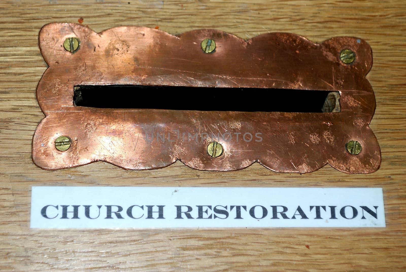 Church restoration collection box