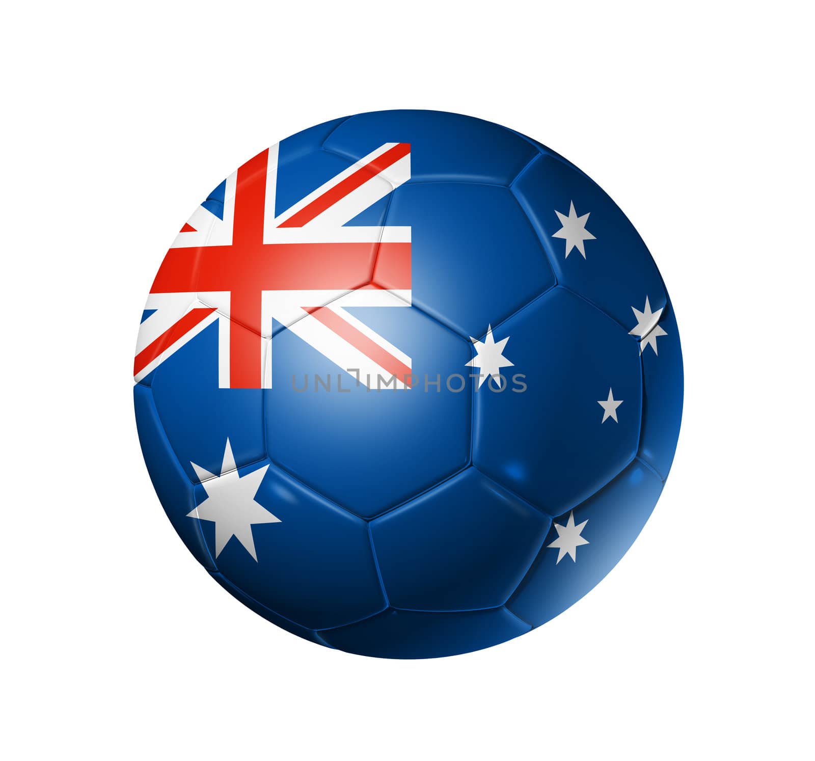 Soccer football ball with Australia flag by daboost