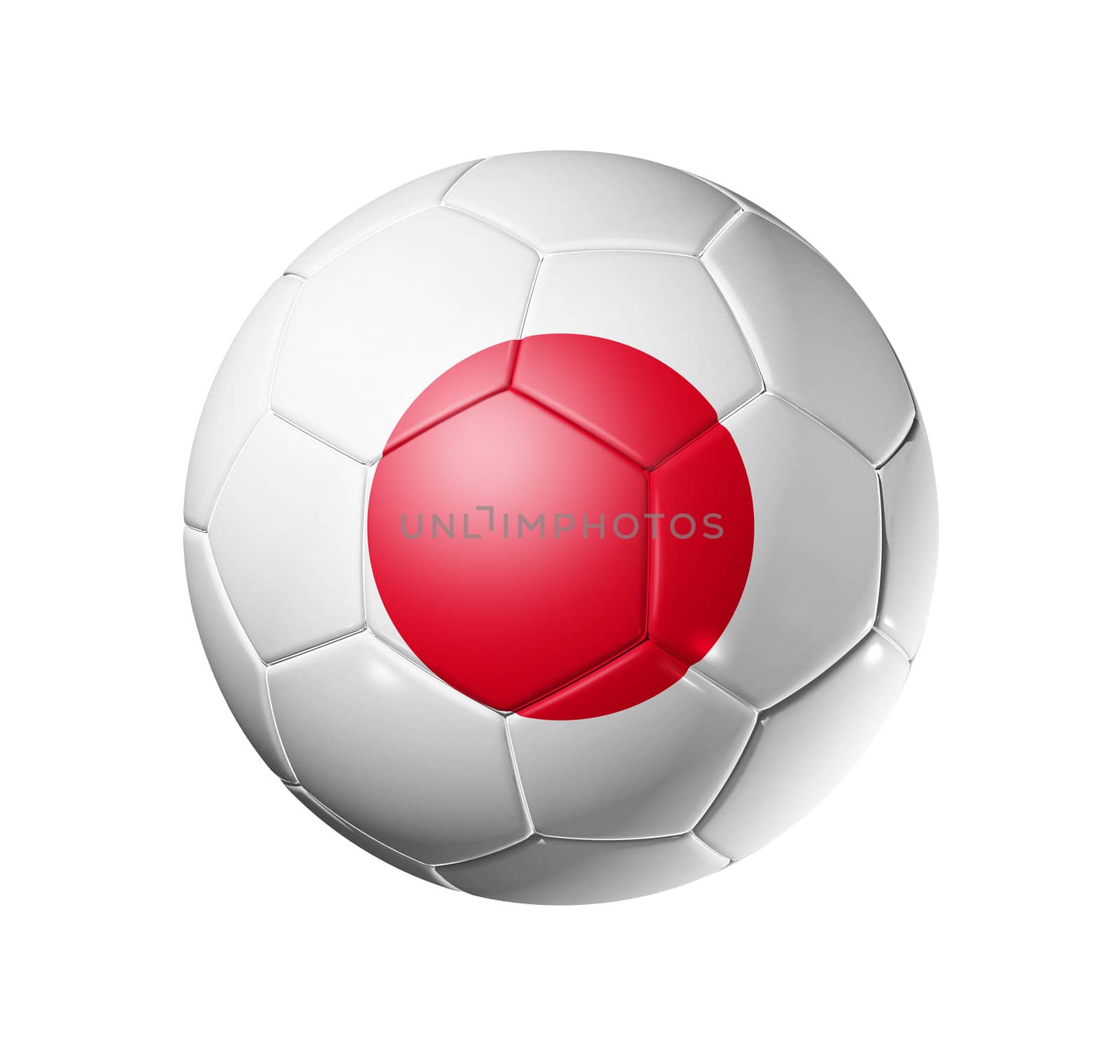 Soccer football ball with Japan flag by daboost