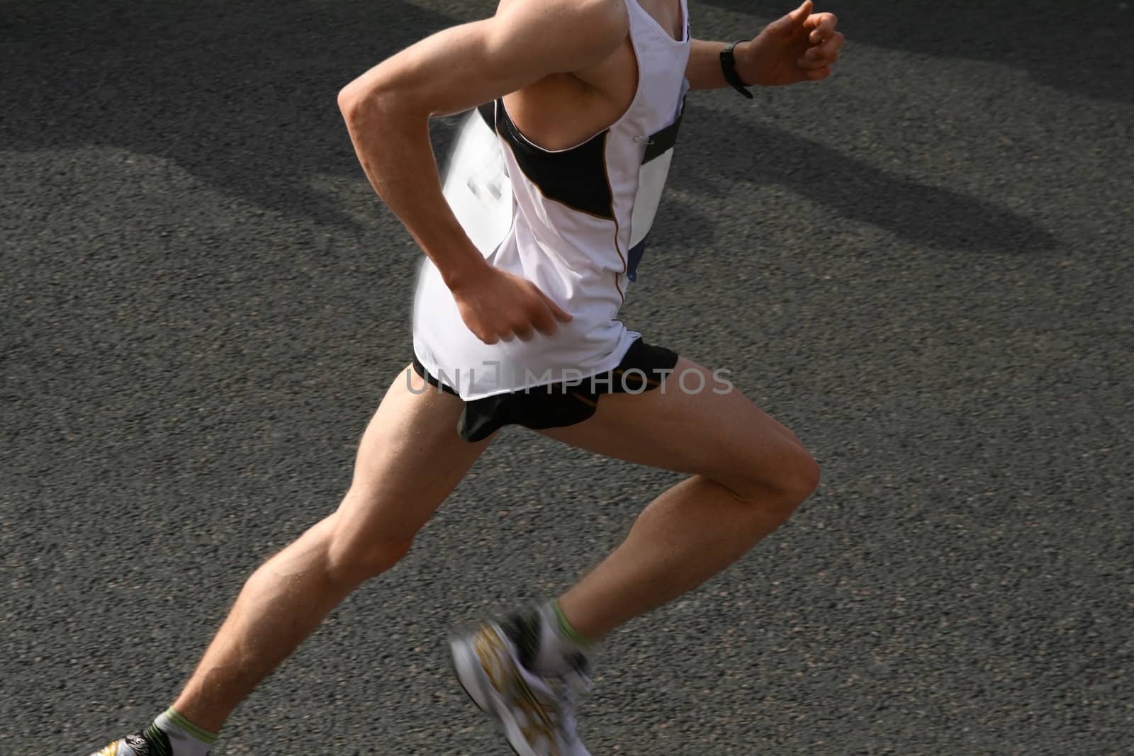 athlete running a marathon