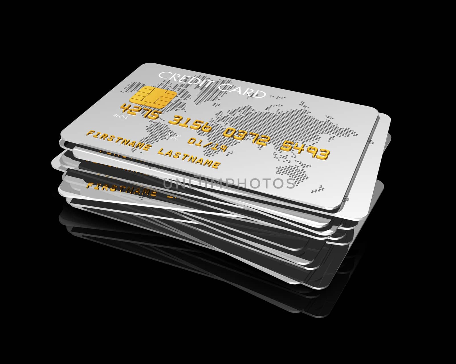 stack of silver credit cards by daboost