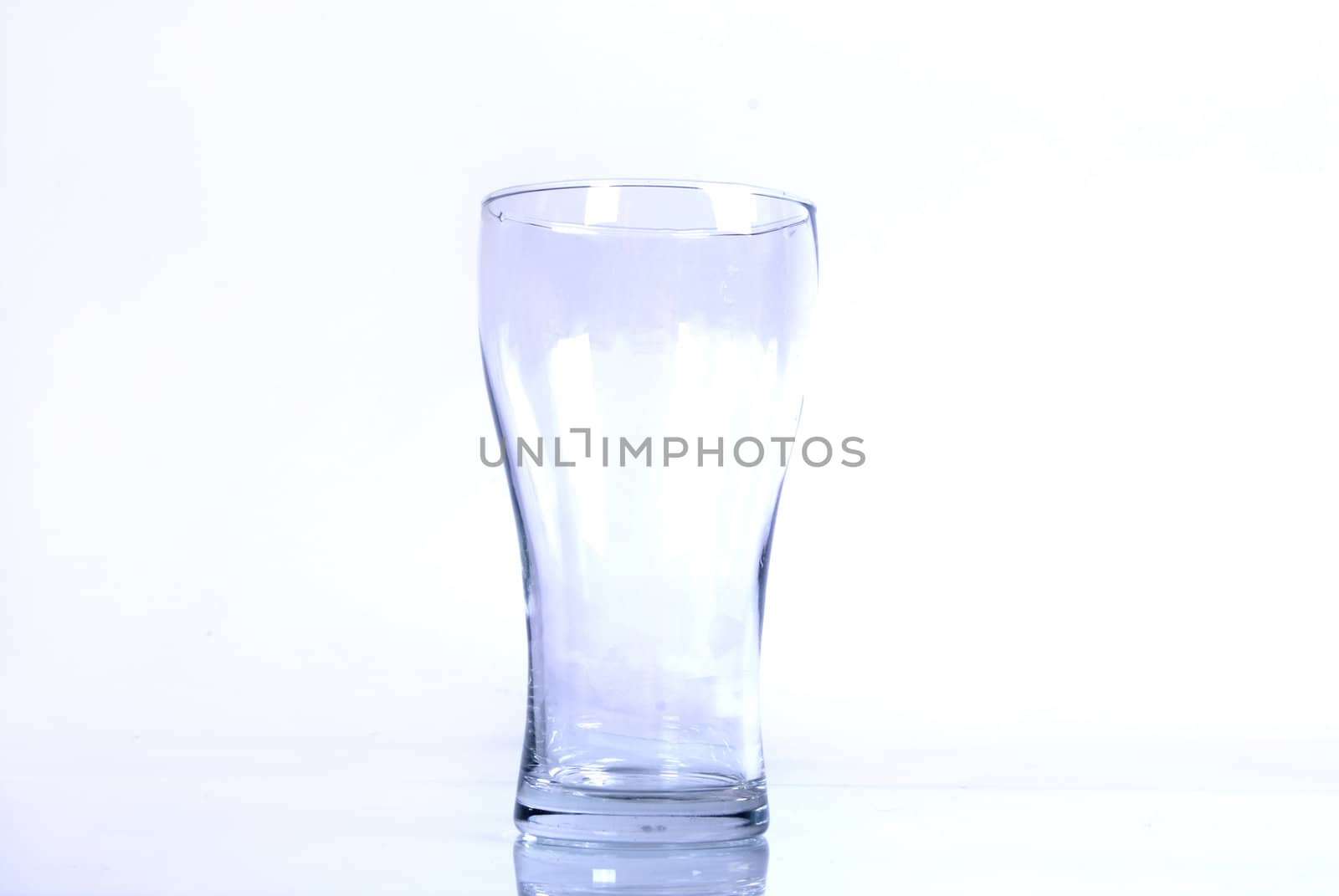 empty glass  over white  