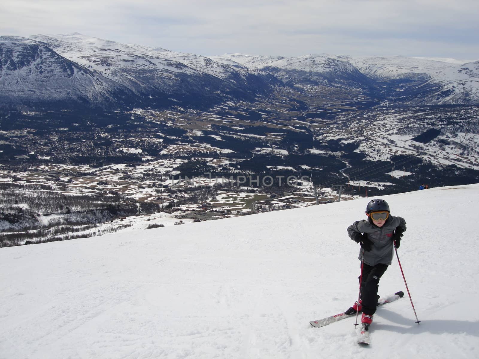 skiing view