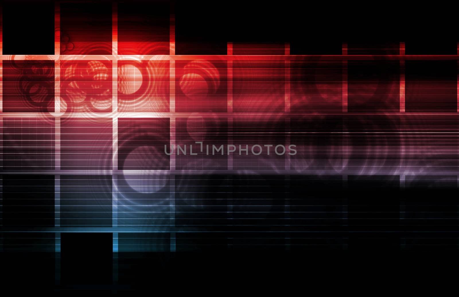 Abstract Glowing Background with a Technology Art