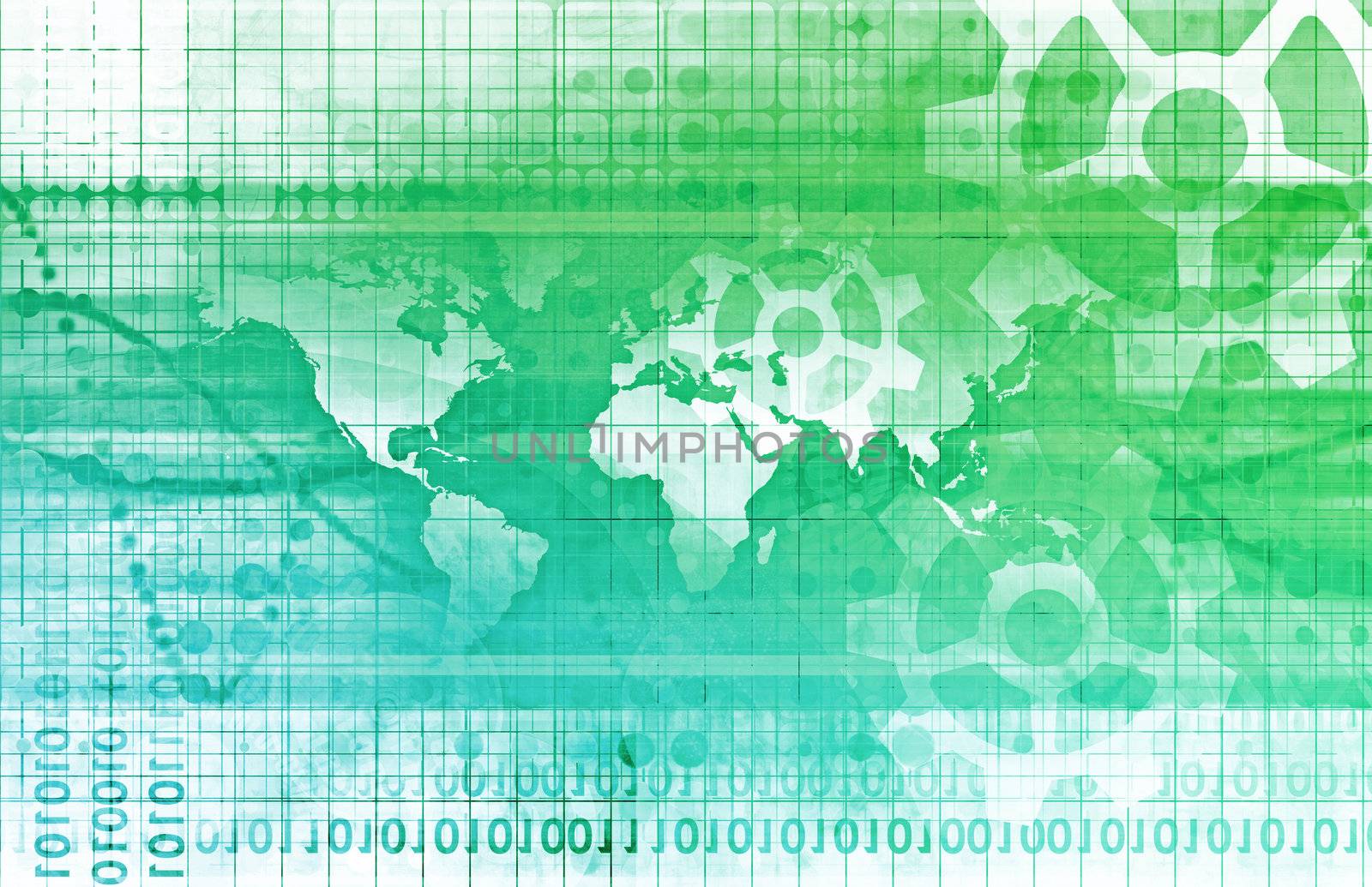 Global Network Concept as a Illustration Art