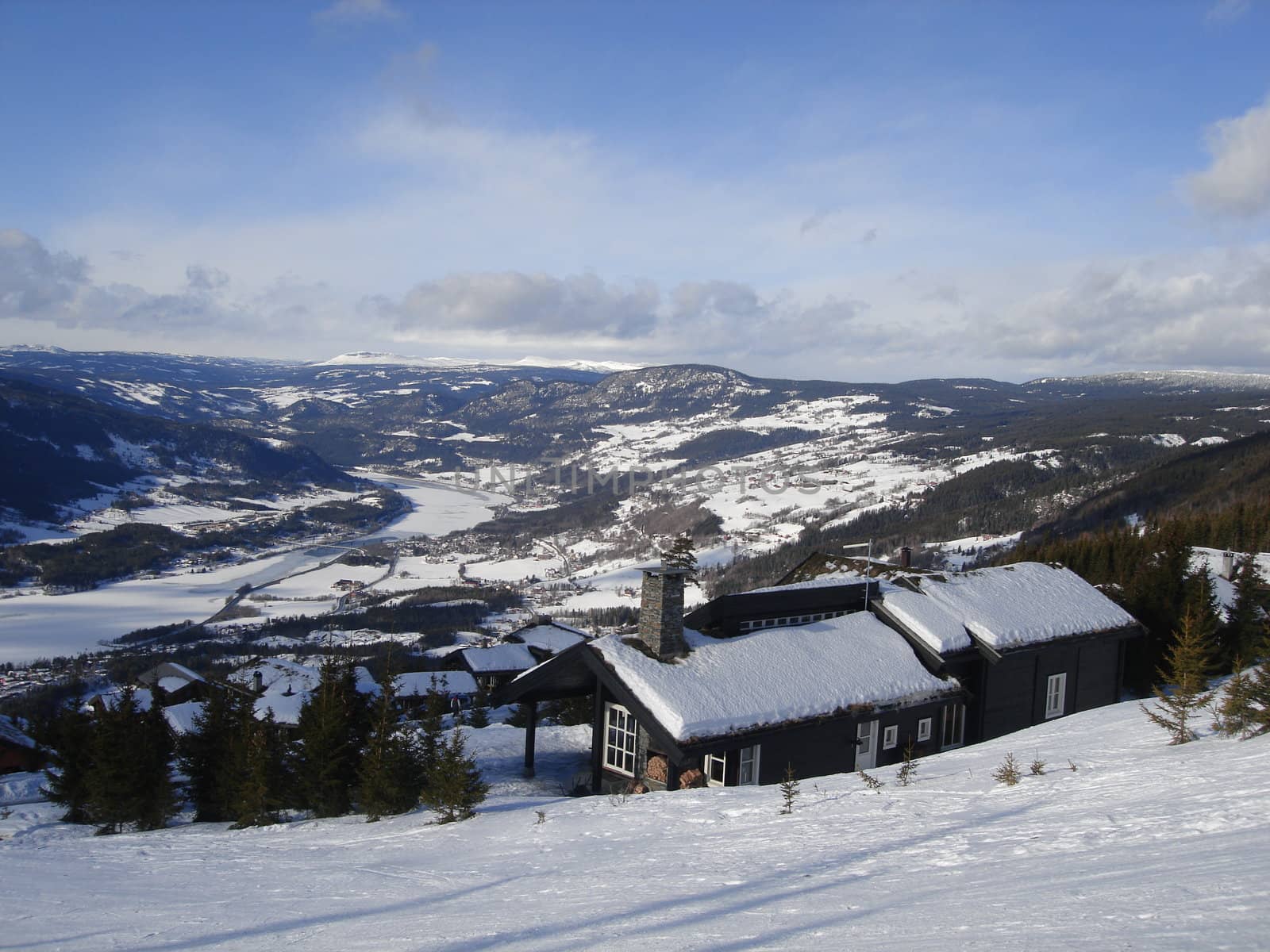 skiing view
