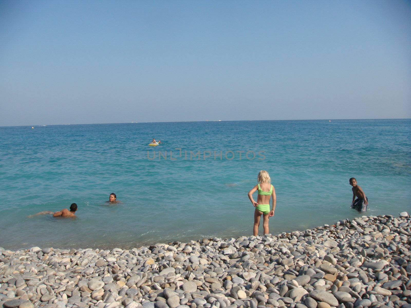 scandinavian life-swim in the sea by Bildehagen