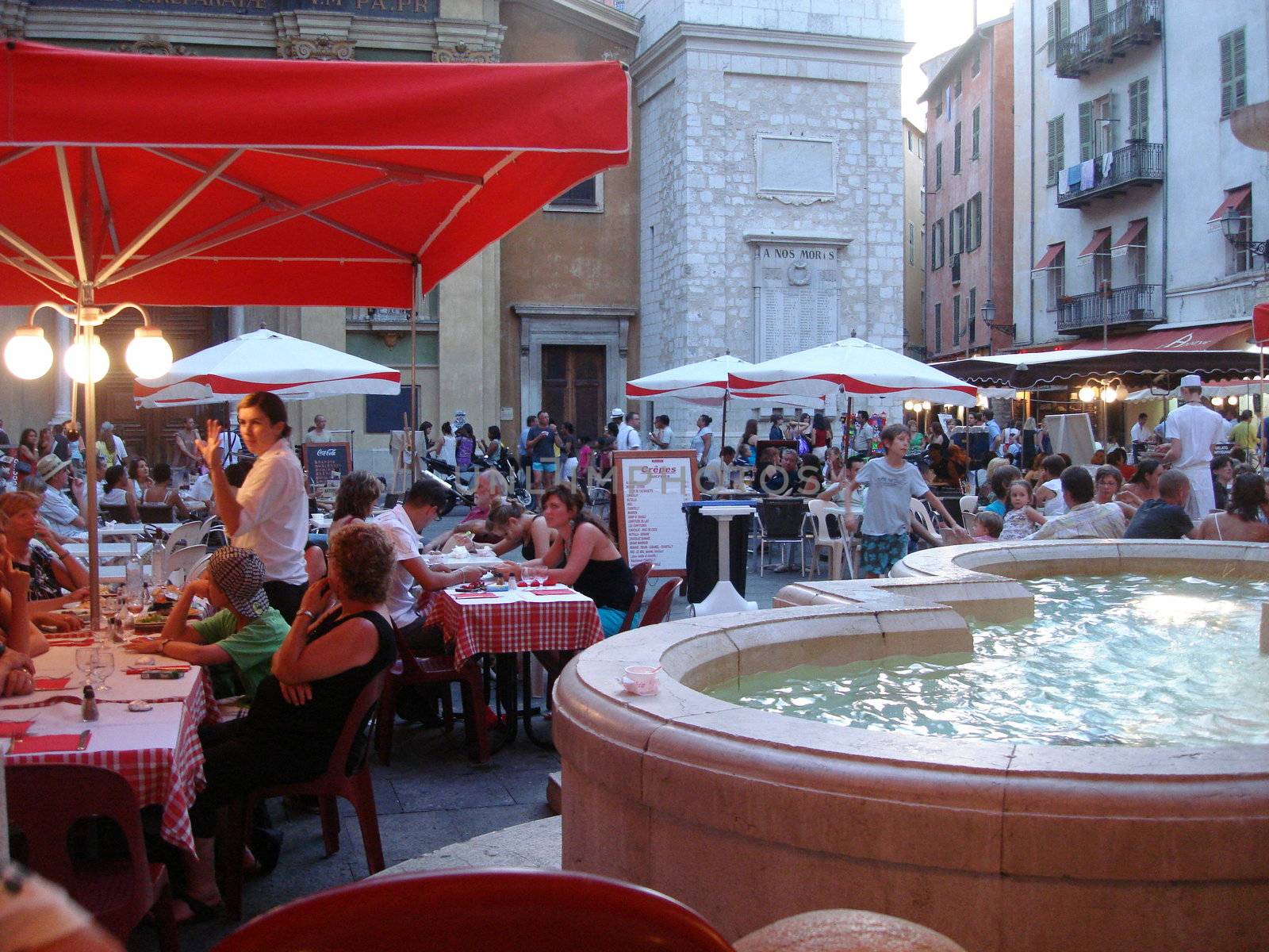 open air cafe in Nice, France