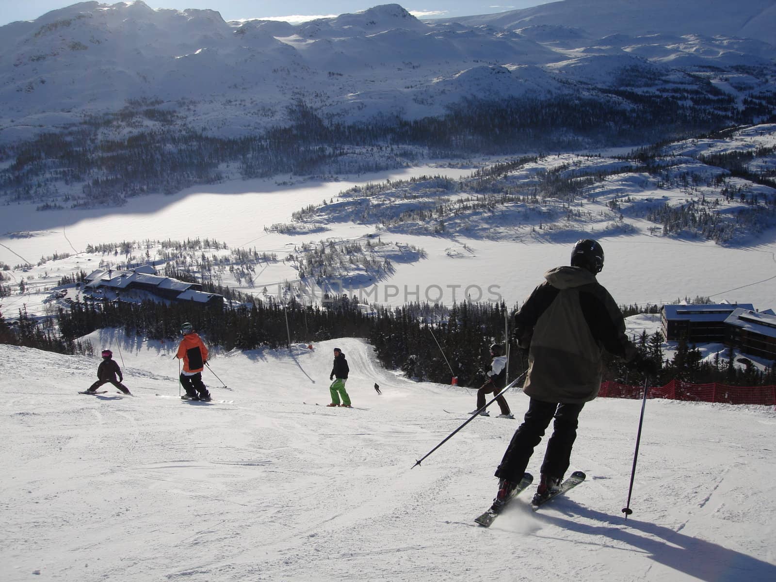 skiing view