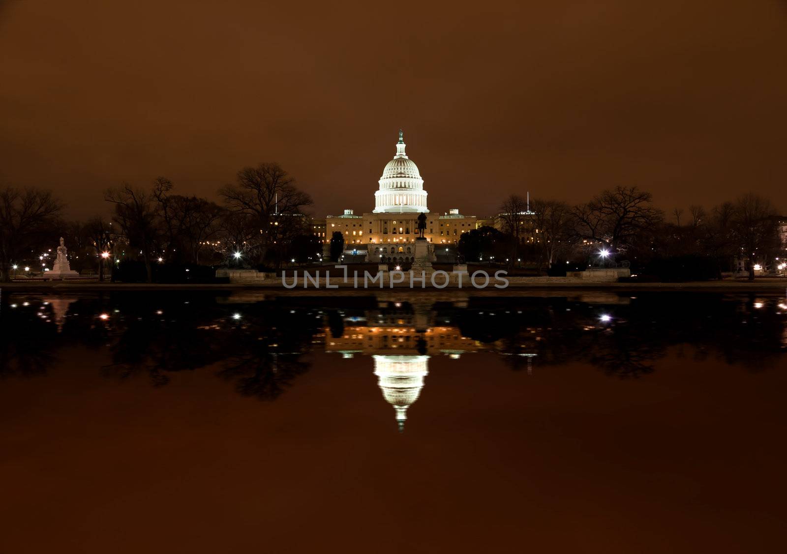 United States Capitol Building at night by gary718