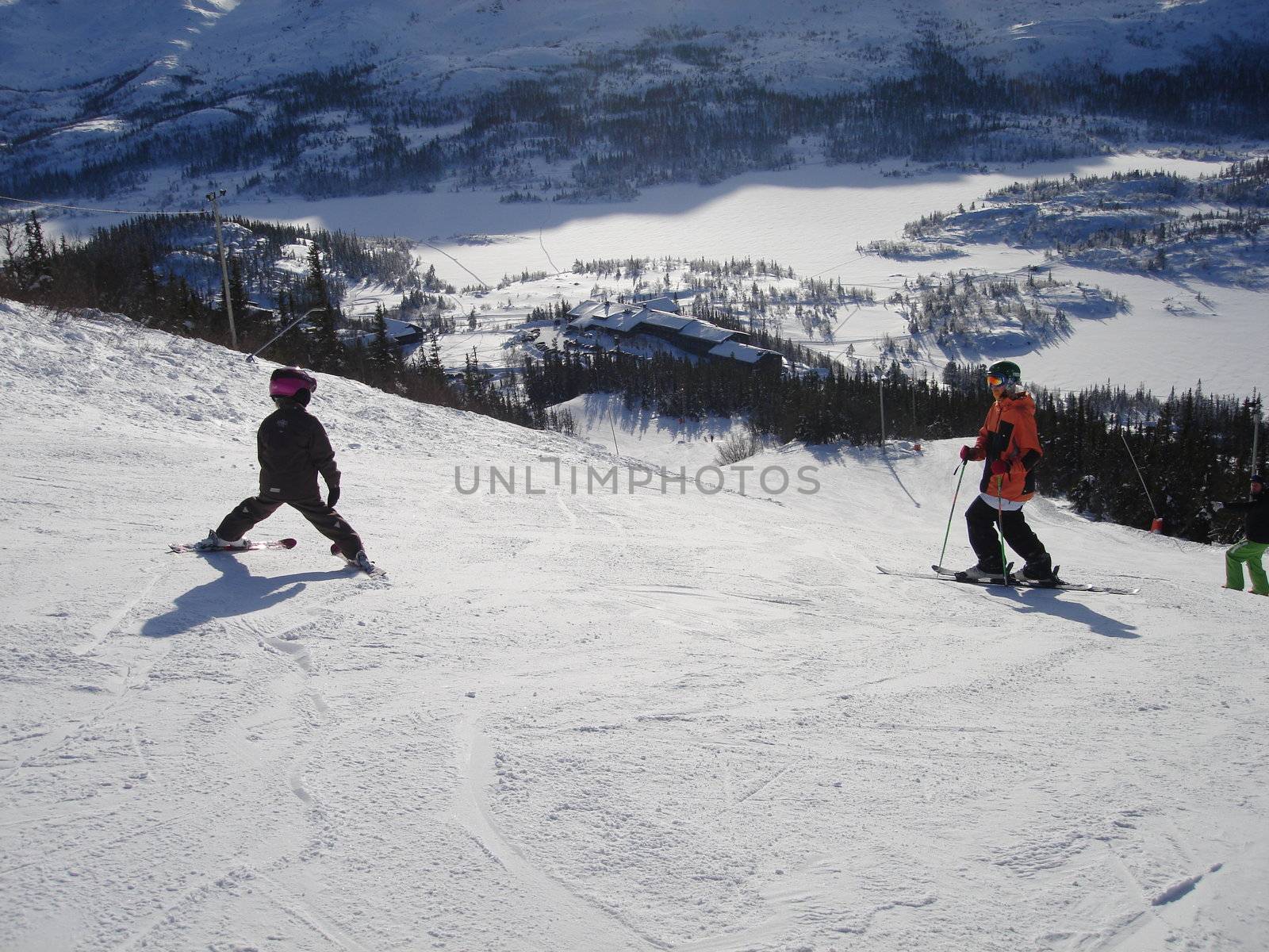 skiing view