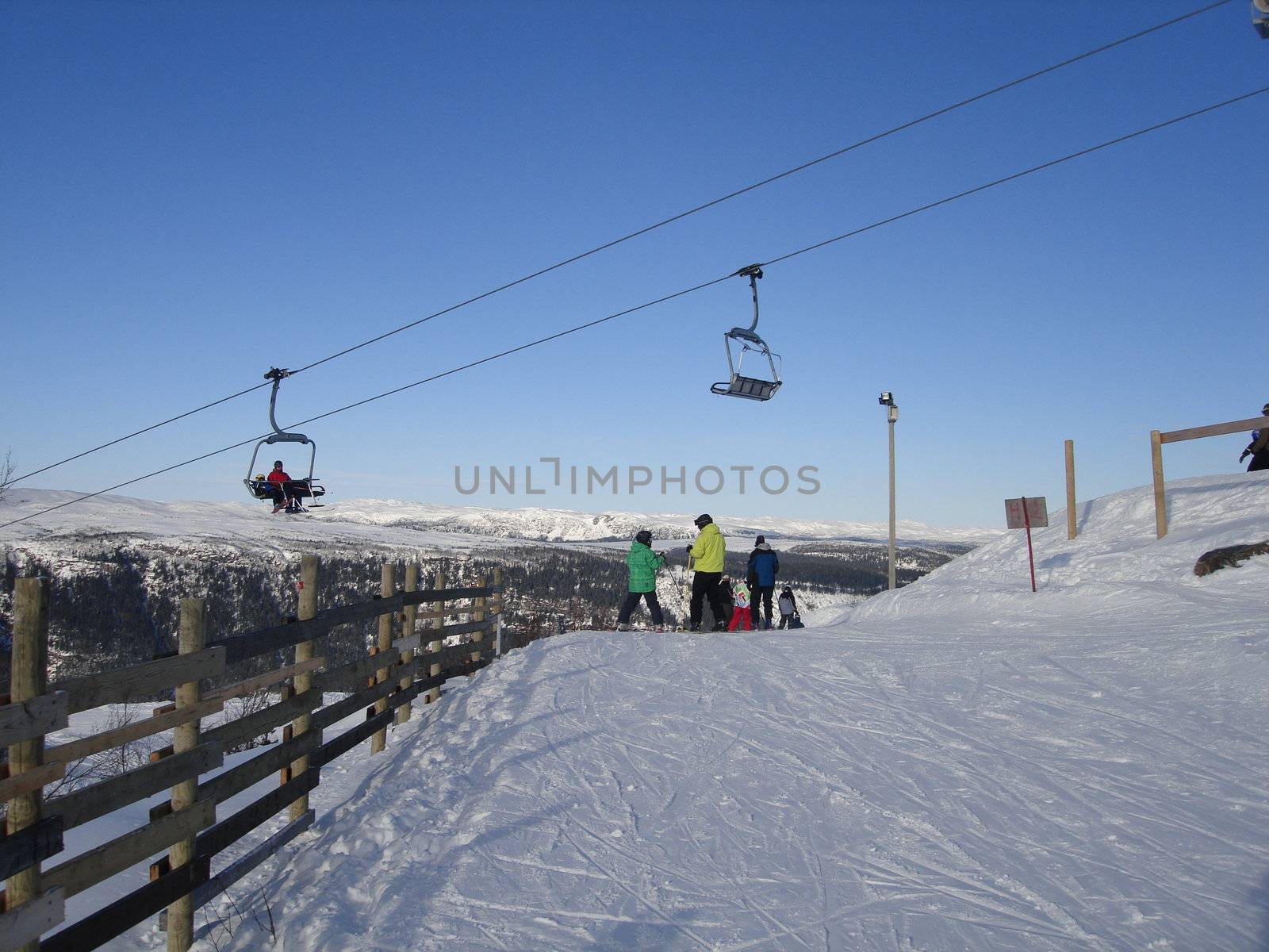 skiing view