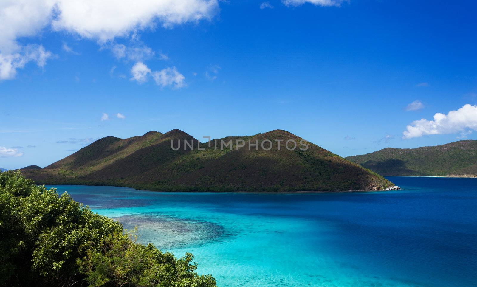 Leinster Bay on the Caribbean island of St John in the US Virgin Islands