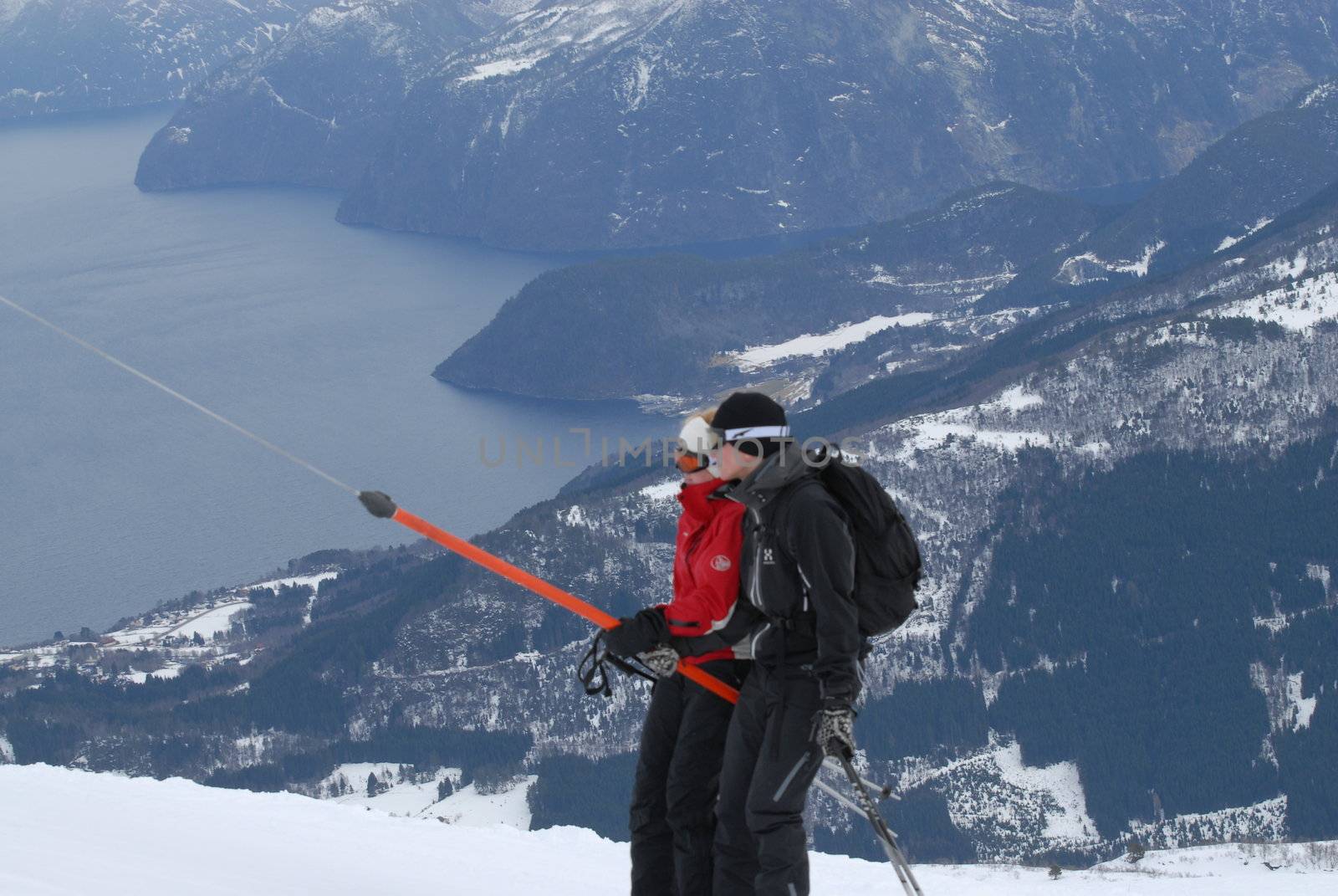 skiing view