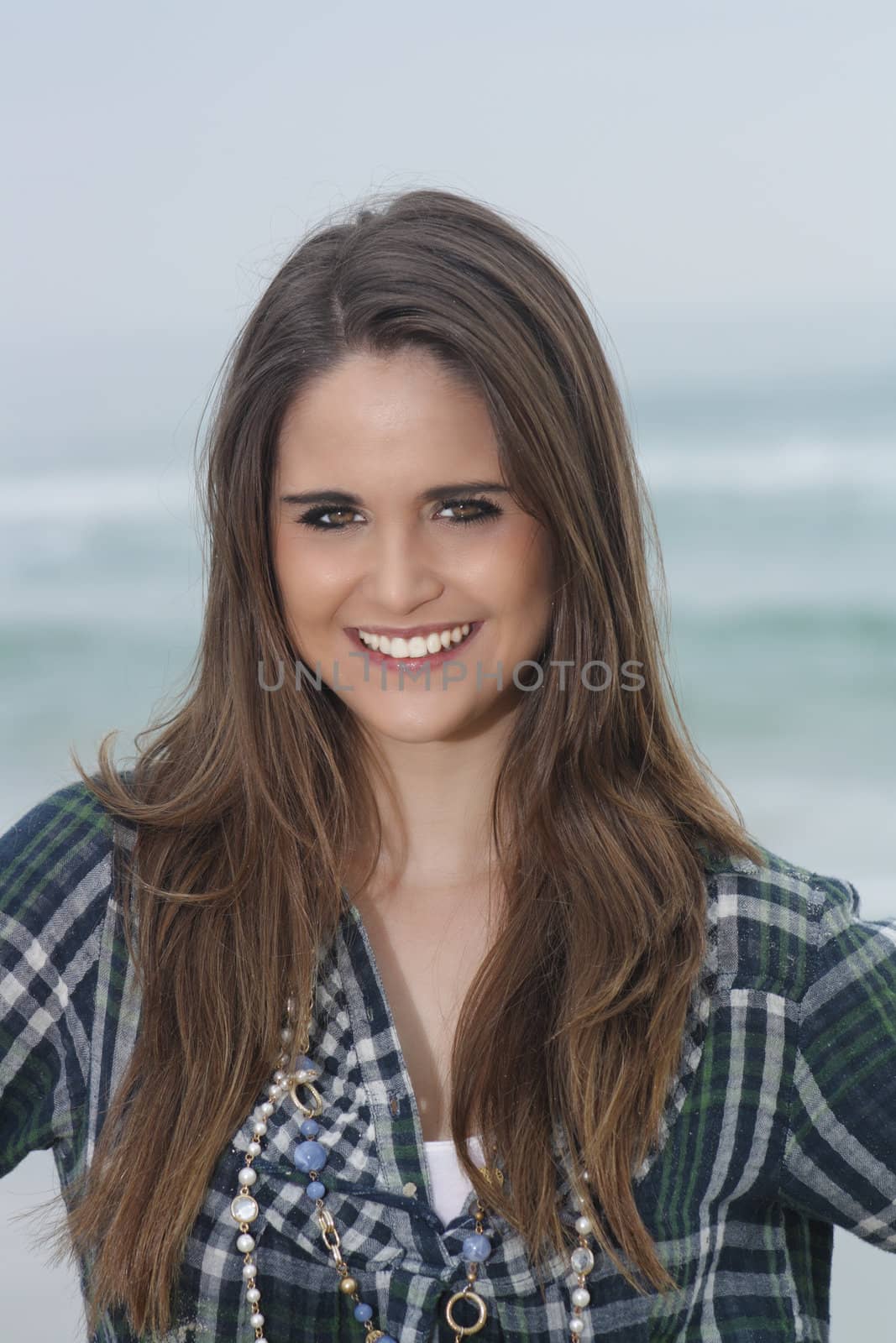 Beautiful Brunette on the Beach (3) by csproductions