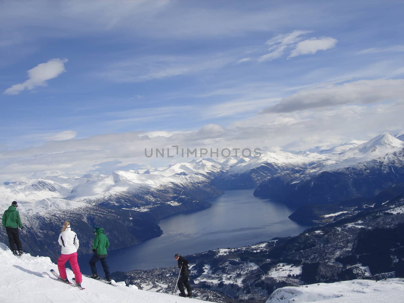 skiing view