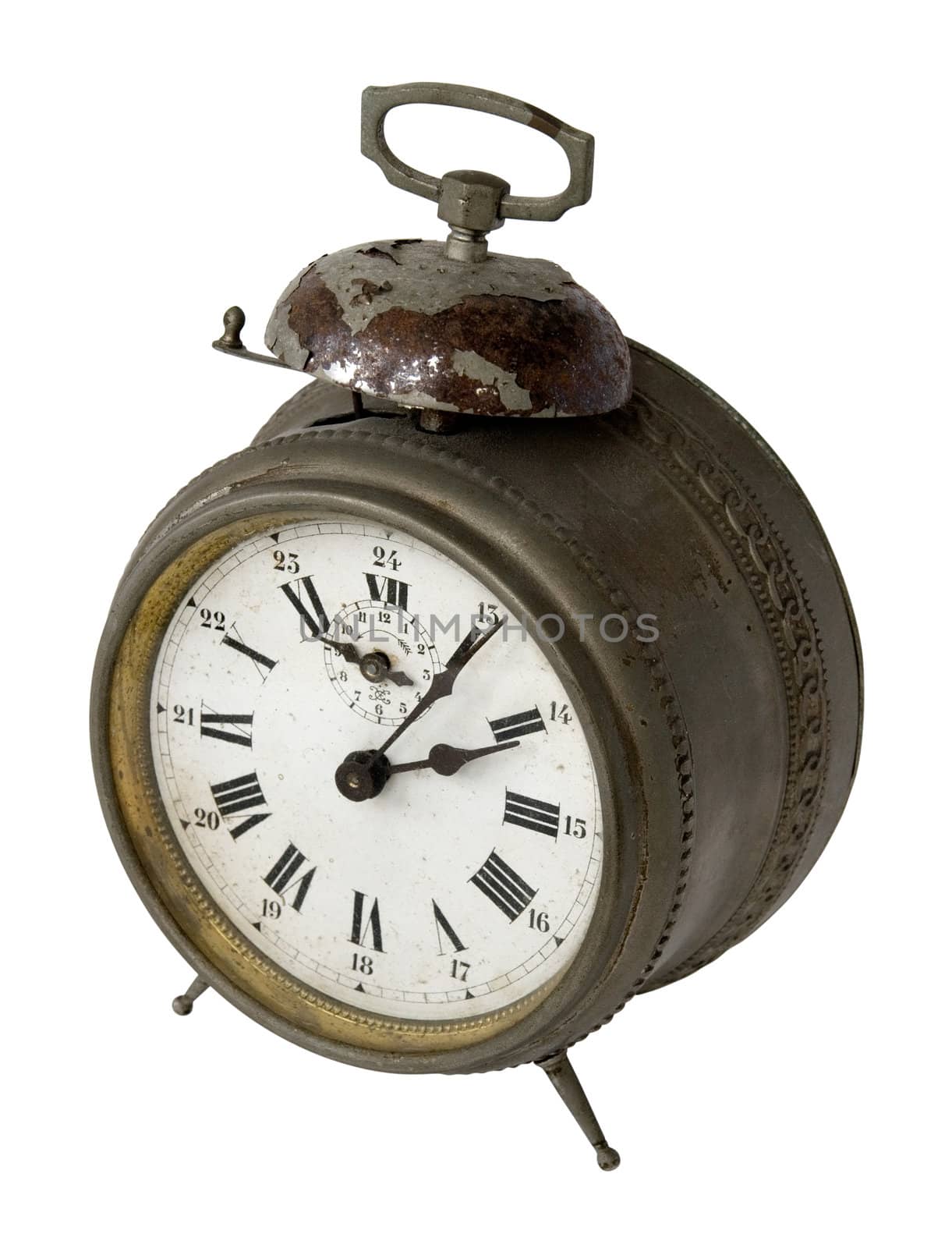 old vintage rusty alarm clock