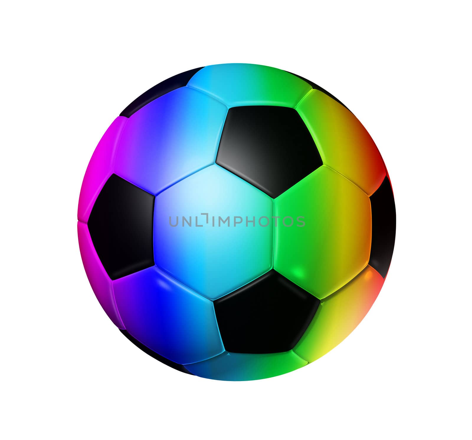 Rainbow soccer football ball by daboost
