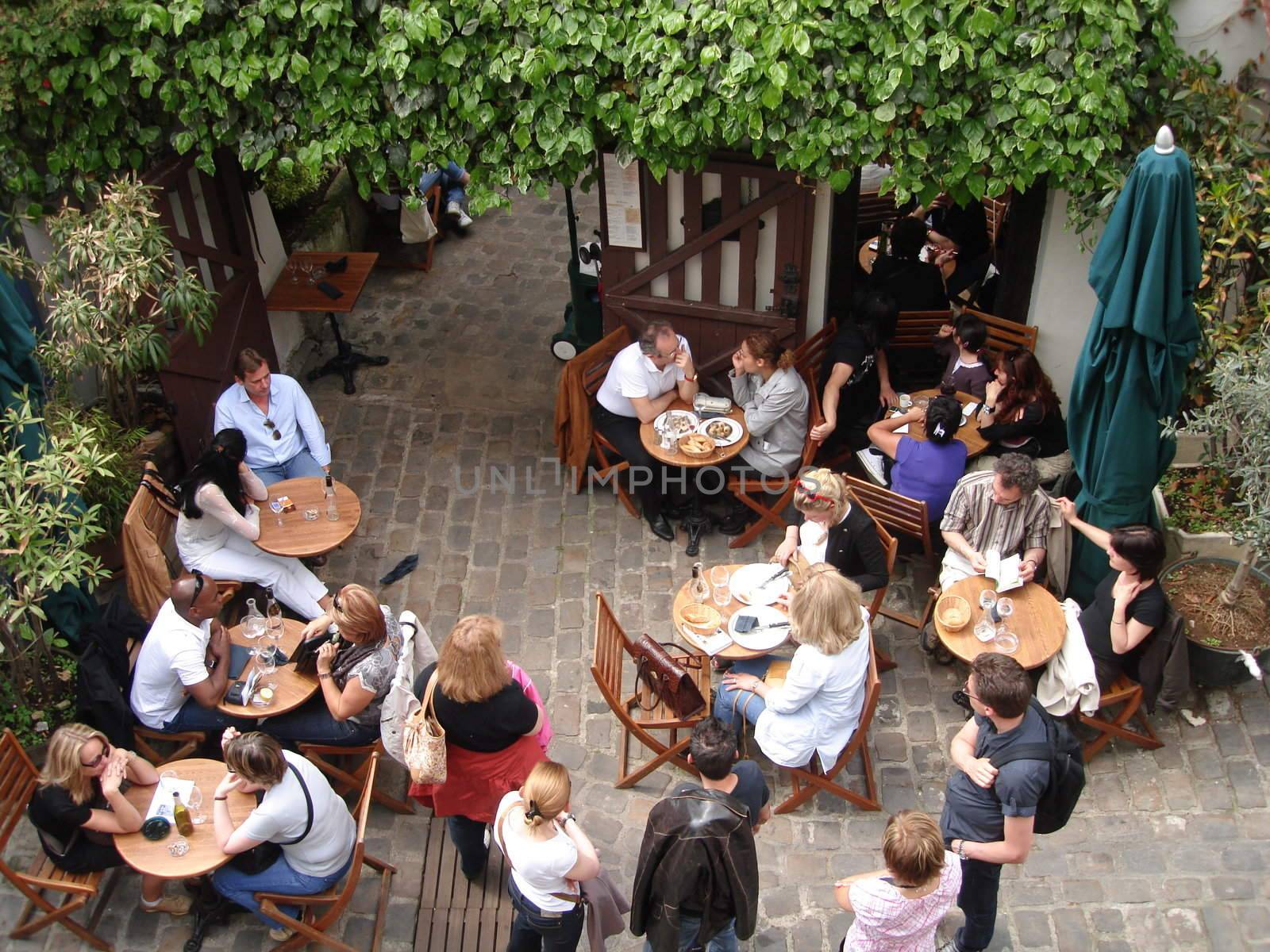 Scandinavian Lifestyle-people having dinner in the lovely restaurant by Bildehagen