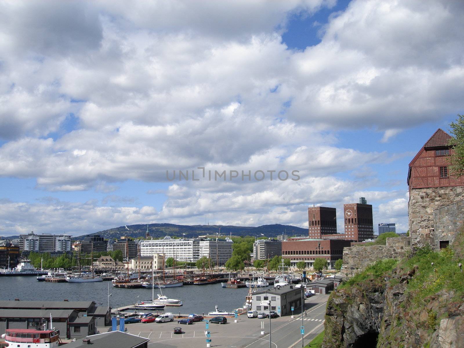 Scandinavian Lifestyle-view of the harbor by Bildehagen