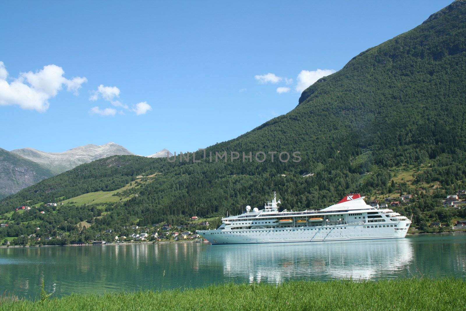 cruise ship - in the northern fjord region 