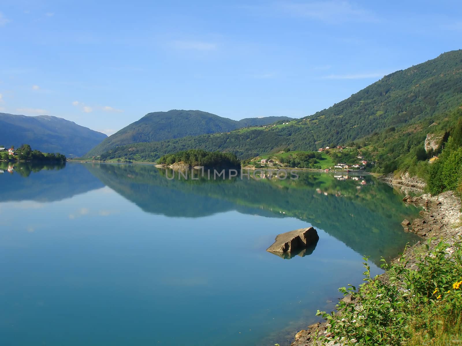 beautiful view of the Norwegian fjord - nord europe