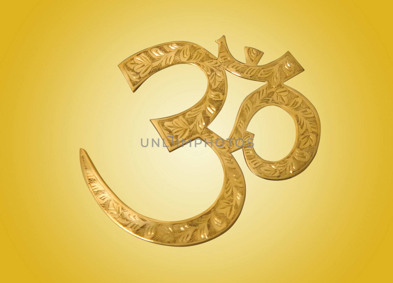 3d aum symbol - sanscrit sacred symbol