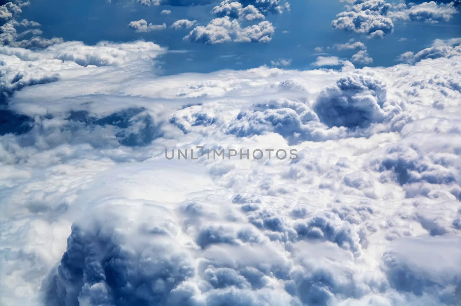 beautiful white clouds on blue sky background 