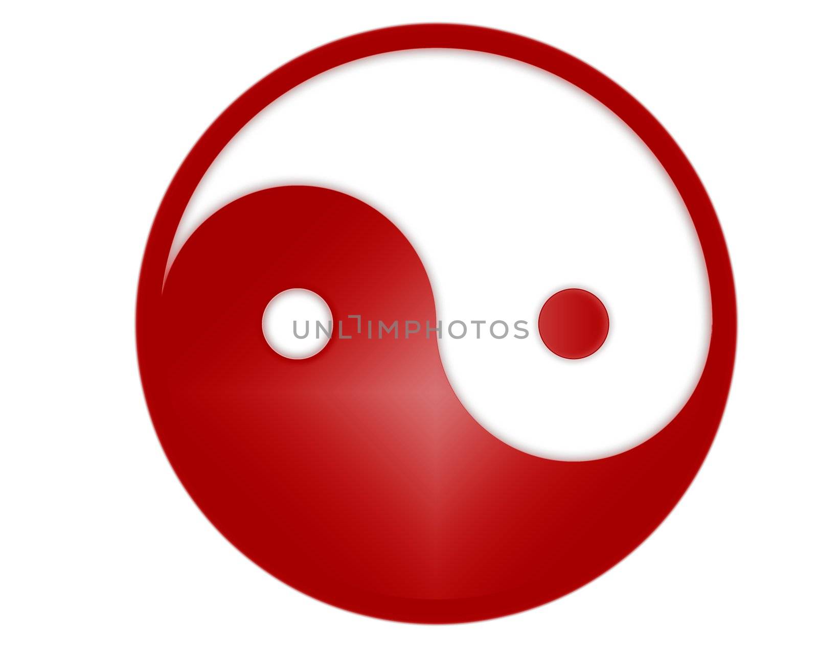 yin yang tao symbol - computer generated