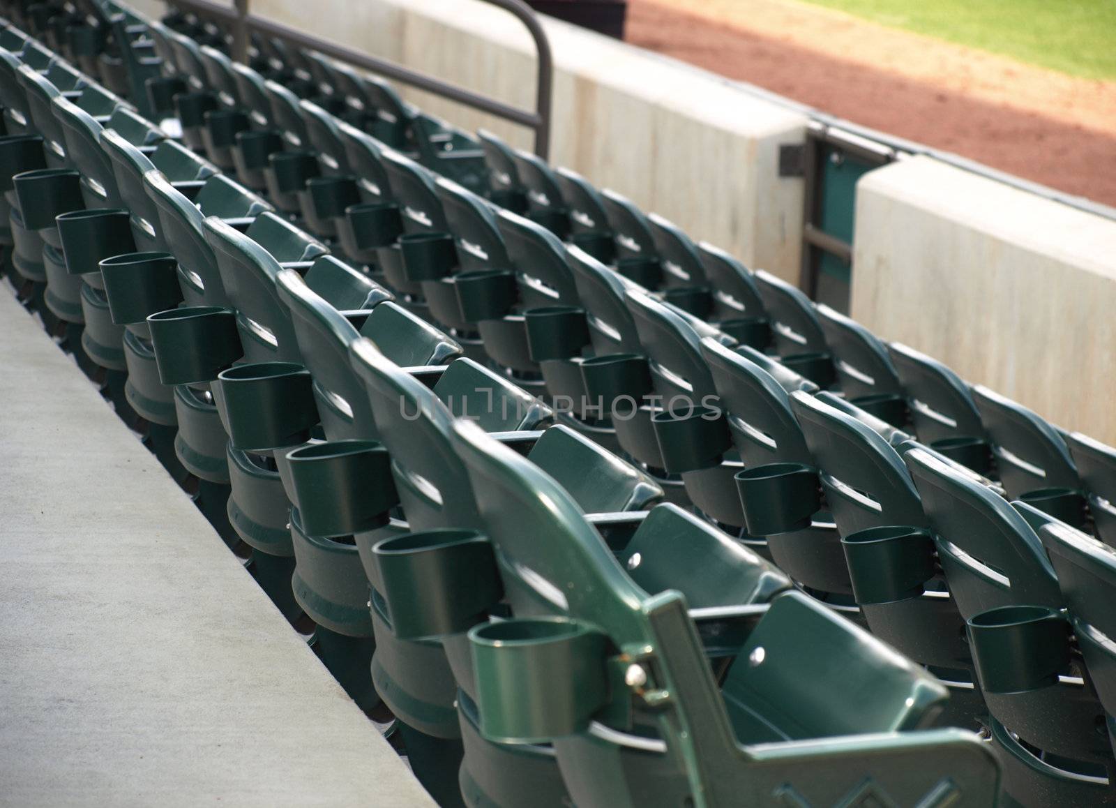 View of a baseball park before the crowd arrives