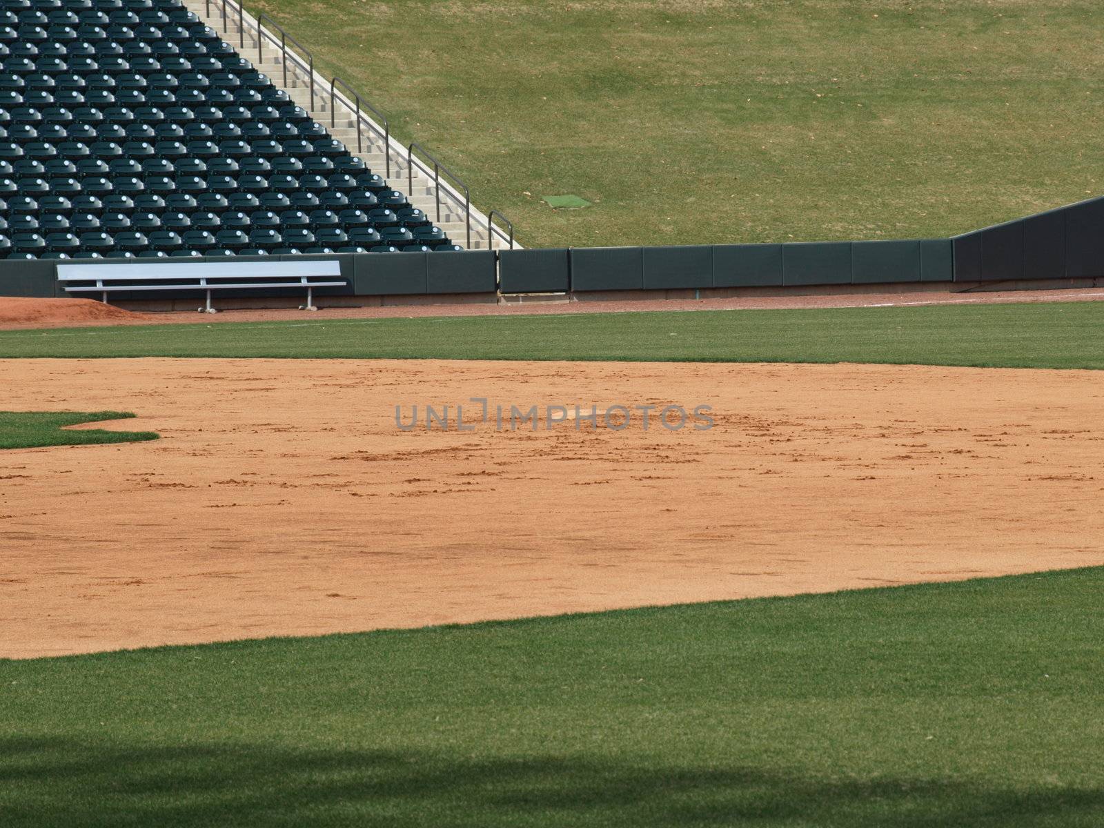 View of a baseball park before the crowd arrives