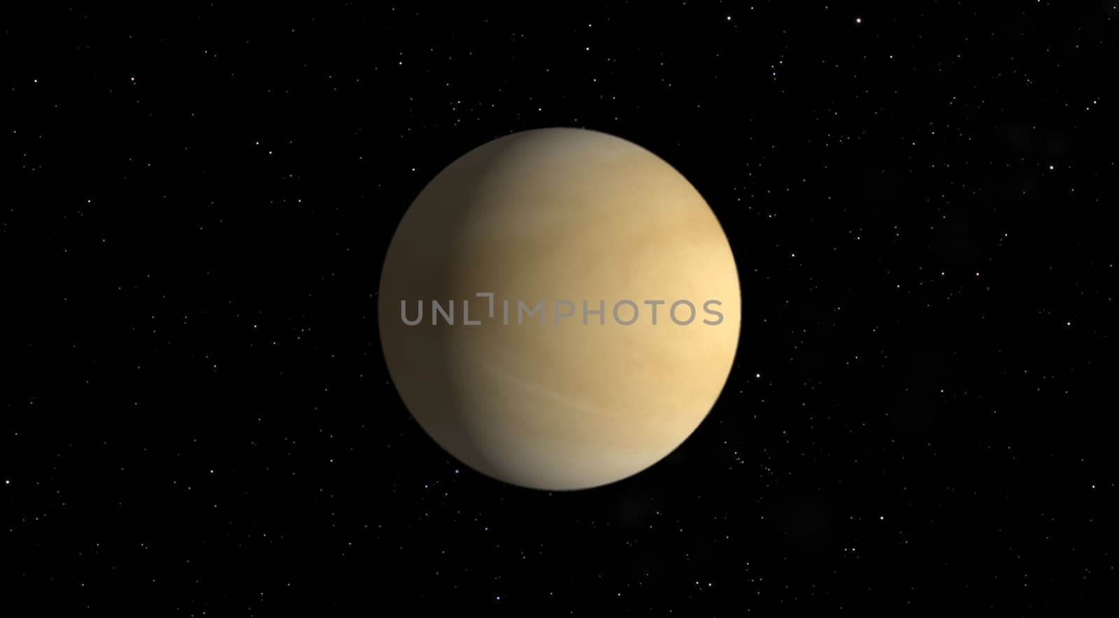 Venus on a background of stars 
