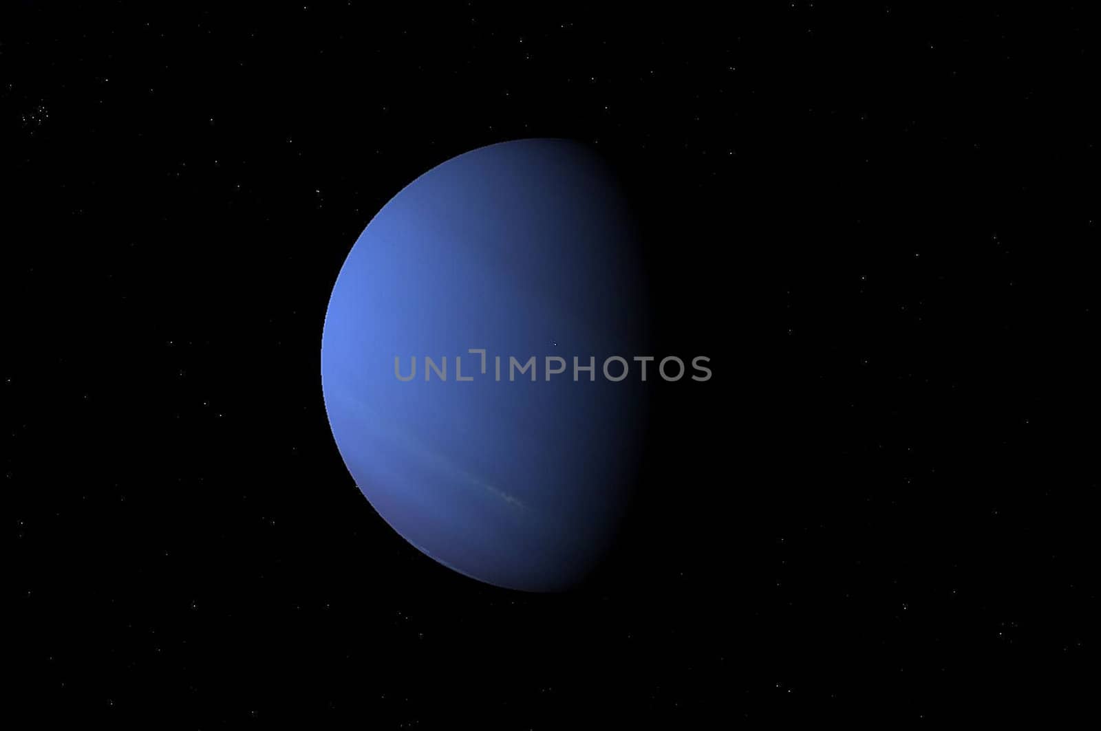 Uranus on a background of stars 
