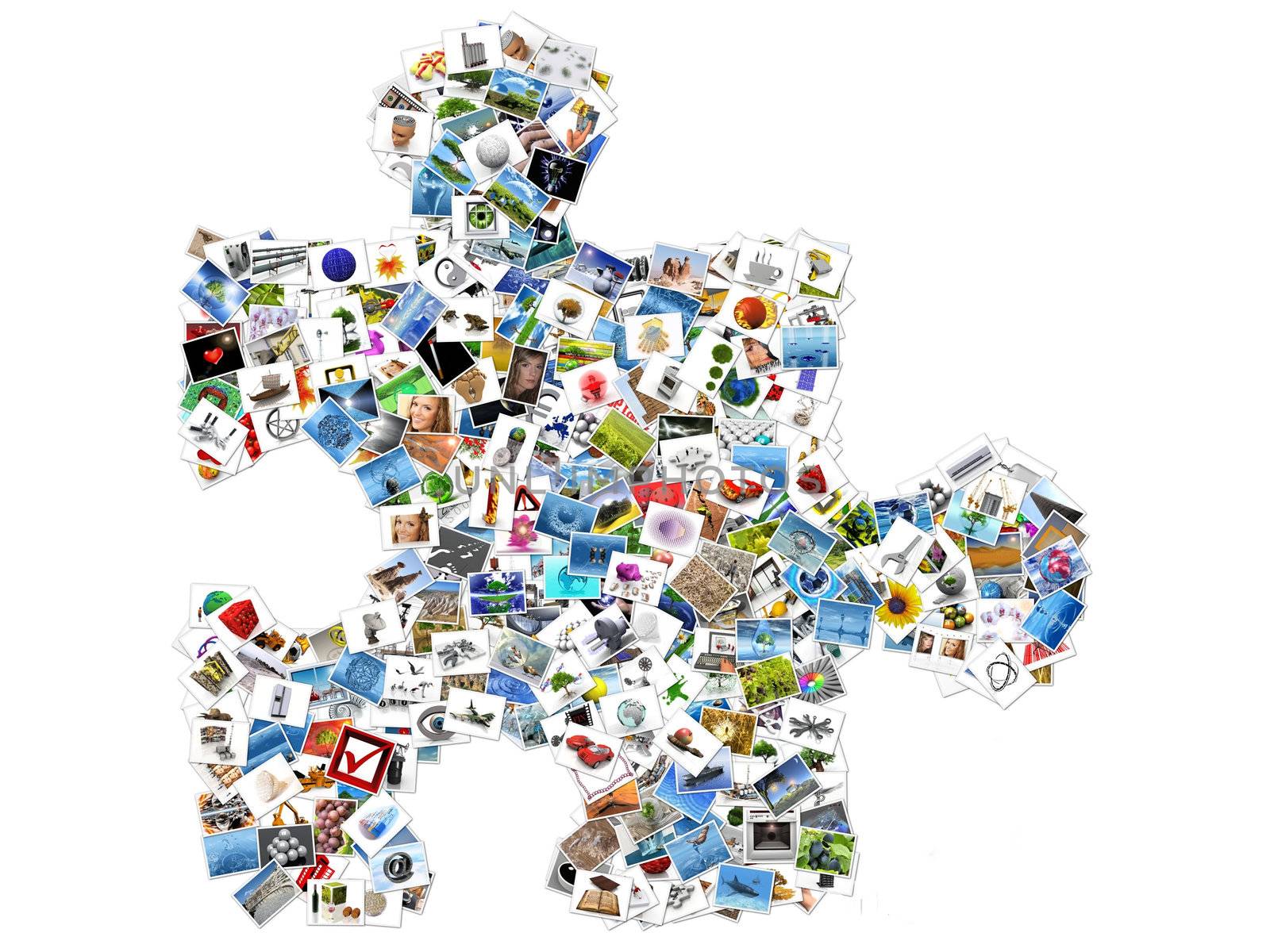 a  puzzle piece in pictures on a white background