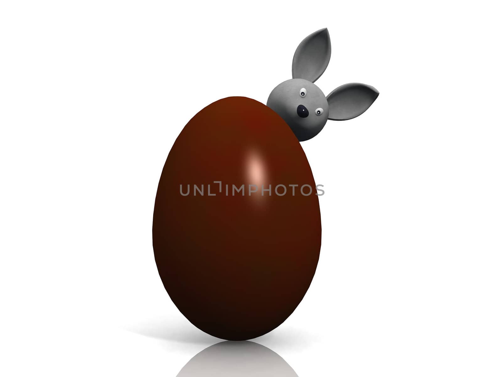 rabbit and easter eggs