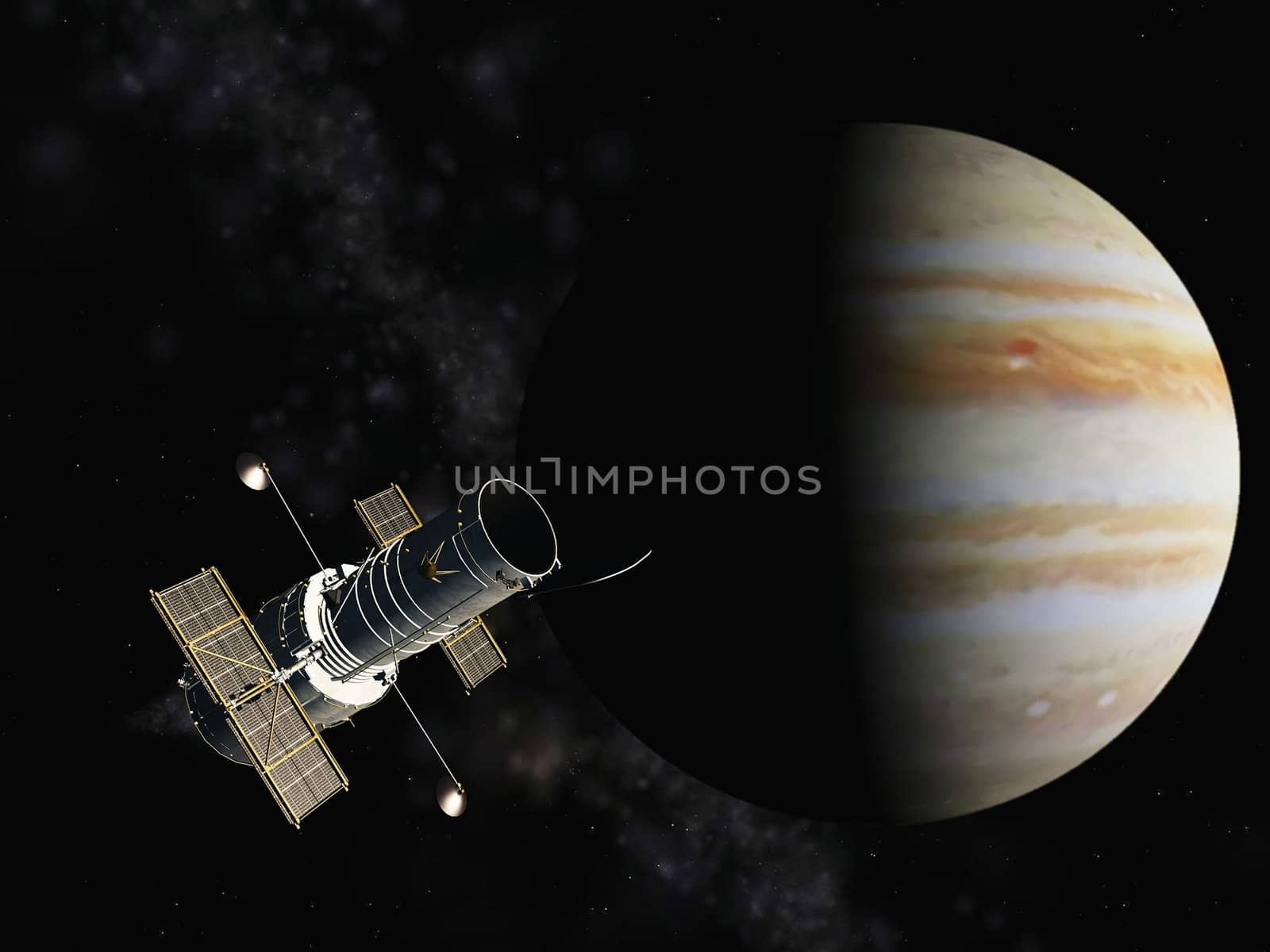 Jupiter and the big satellite