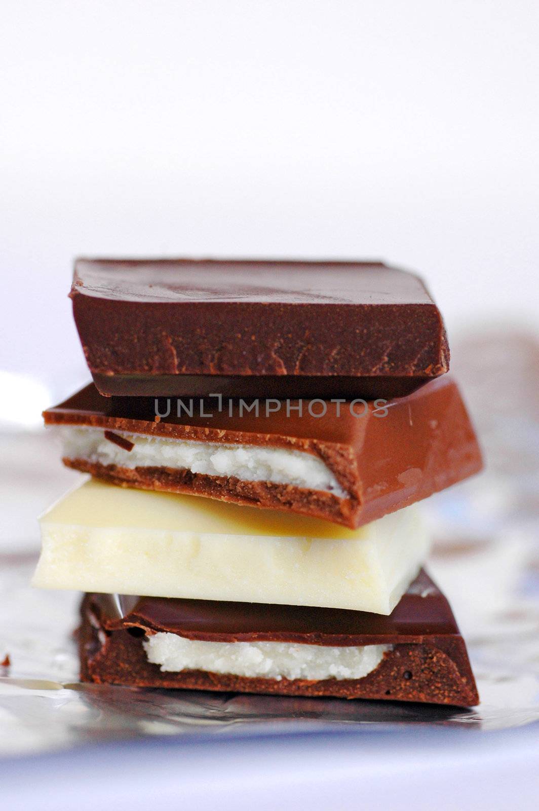 Chocolate on silver foil by Bestpictures