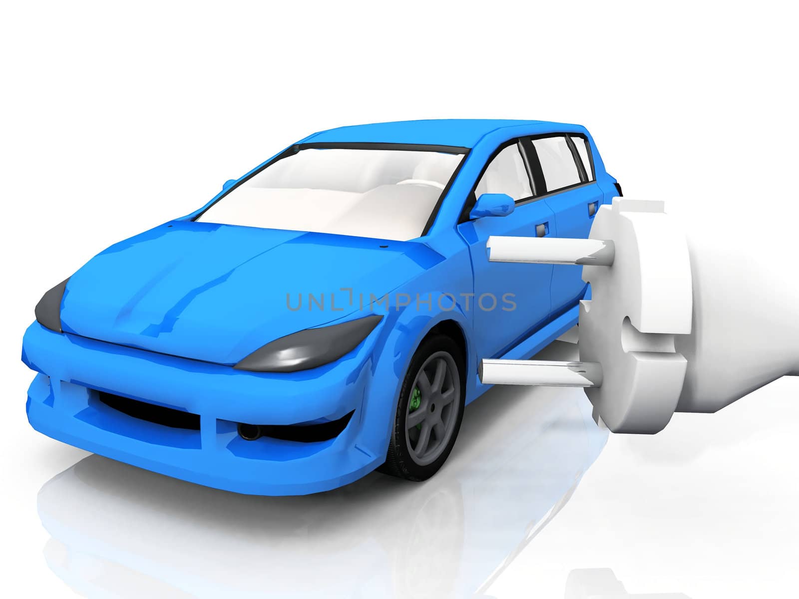 the electric car and the plug by njaj