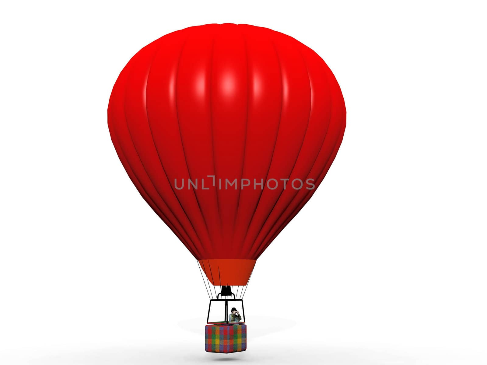 hot air balloon on a white background