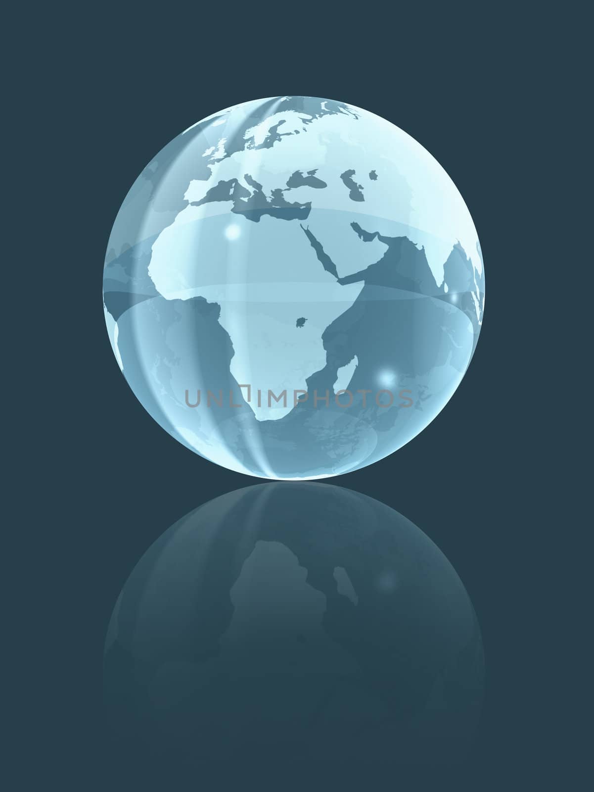 3D world glass globe by daboost
