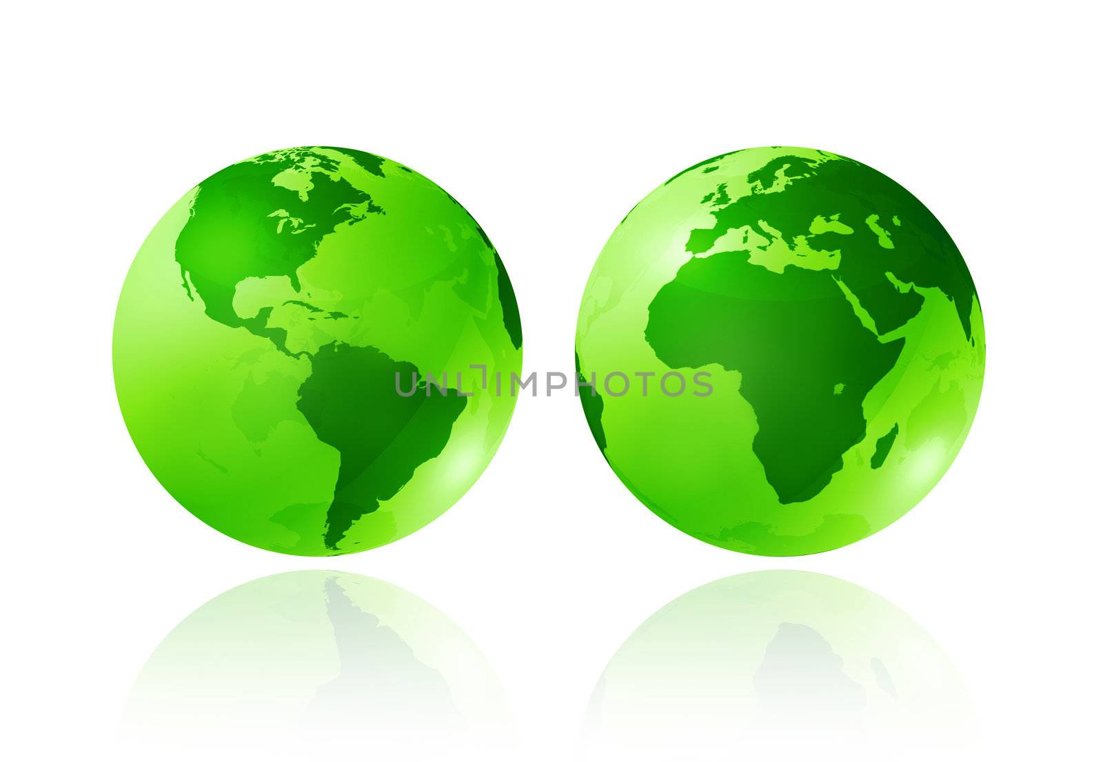 green transparent globes by daboost