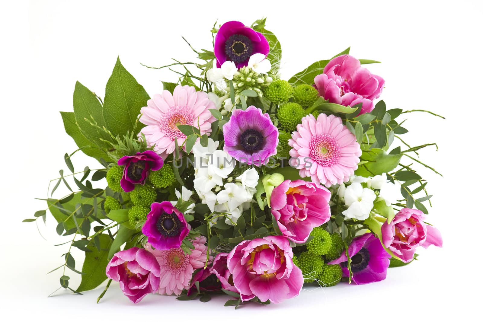 a bouquet of colorful flowers