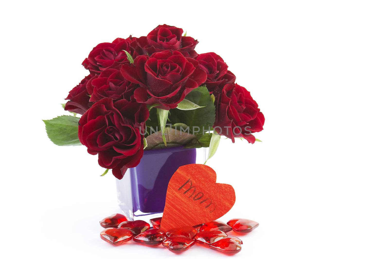red roses and hearts