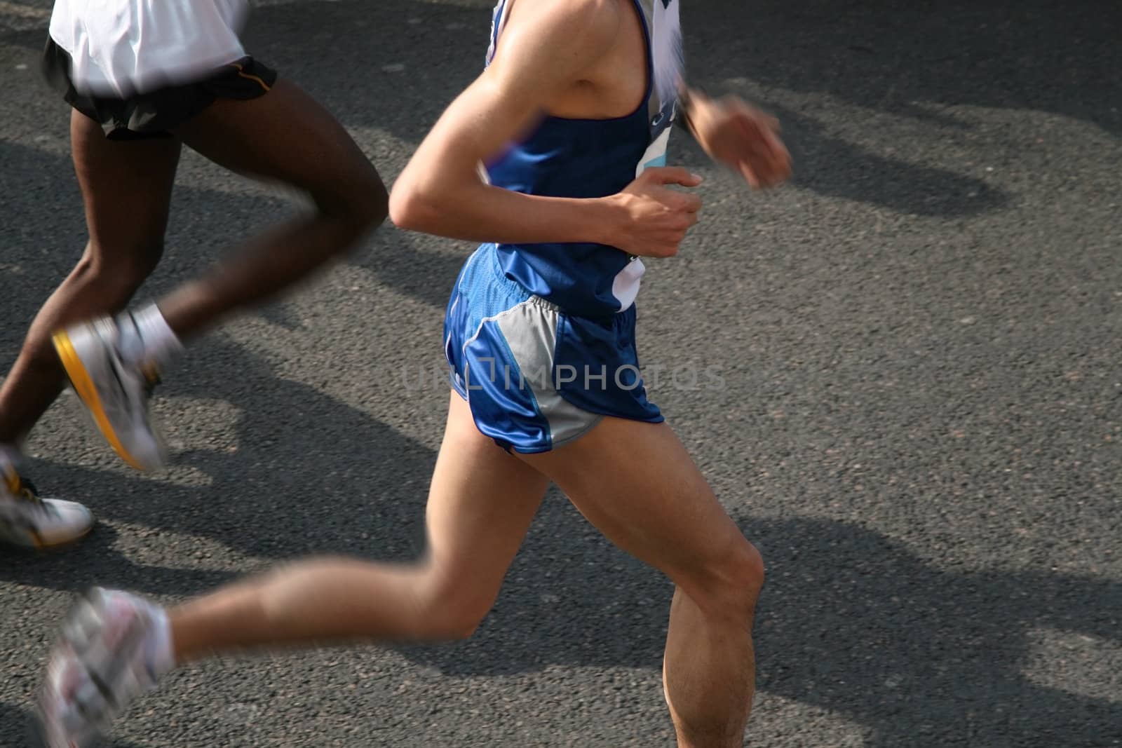 two athletes racing a marathon