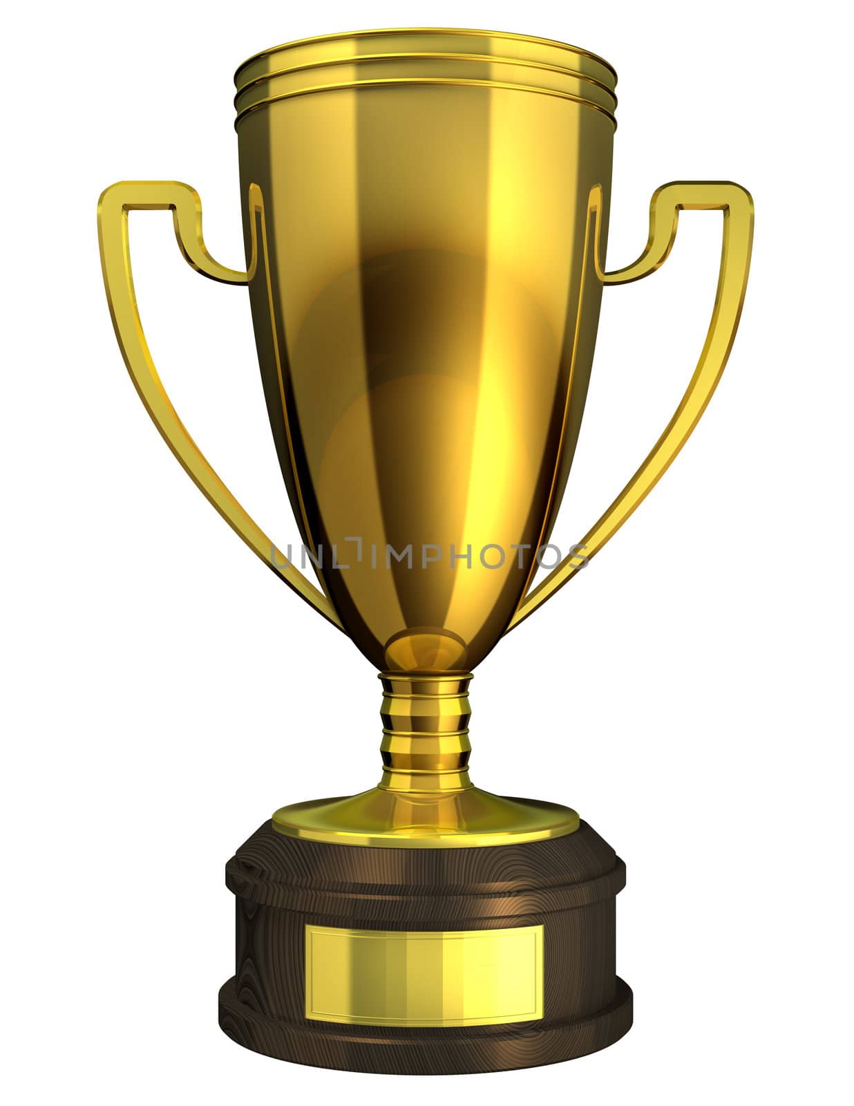 Gold Cup, Award - 3d rendered image of a trophy isolated on white background.