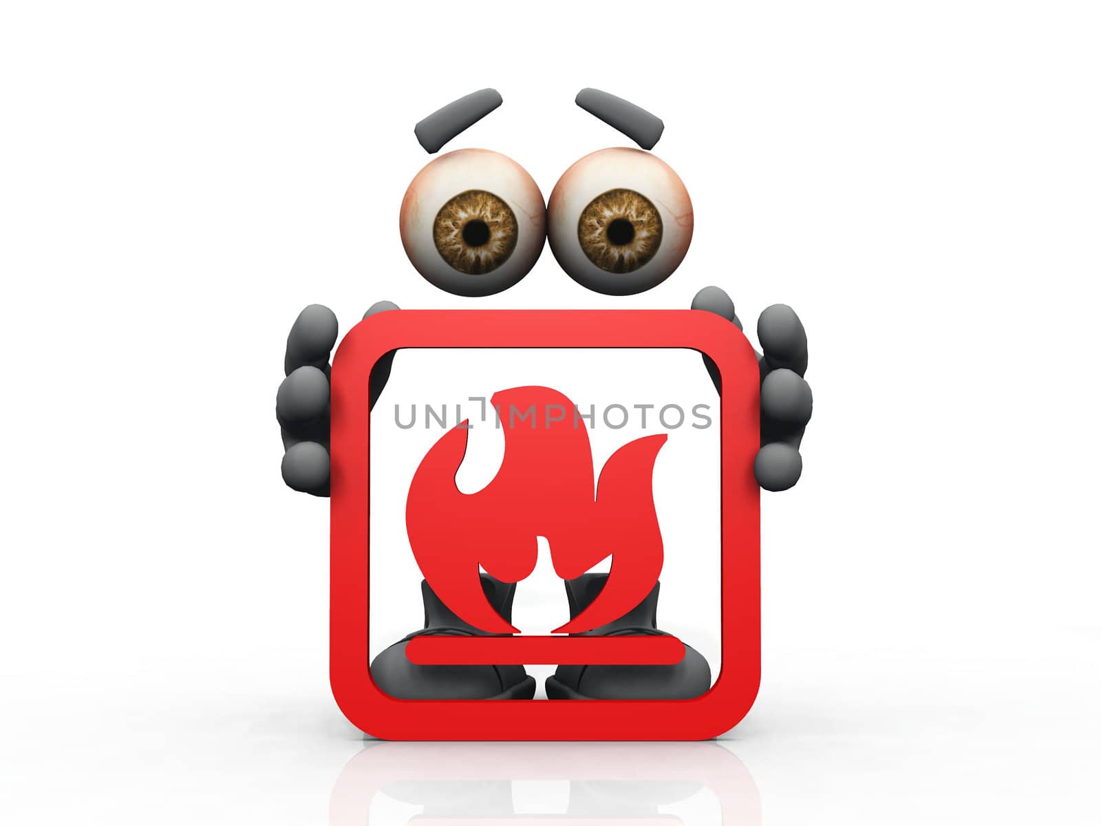 fire symbol on a white background 
 by njaj