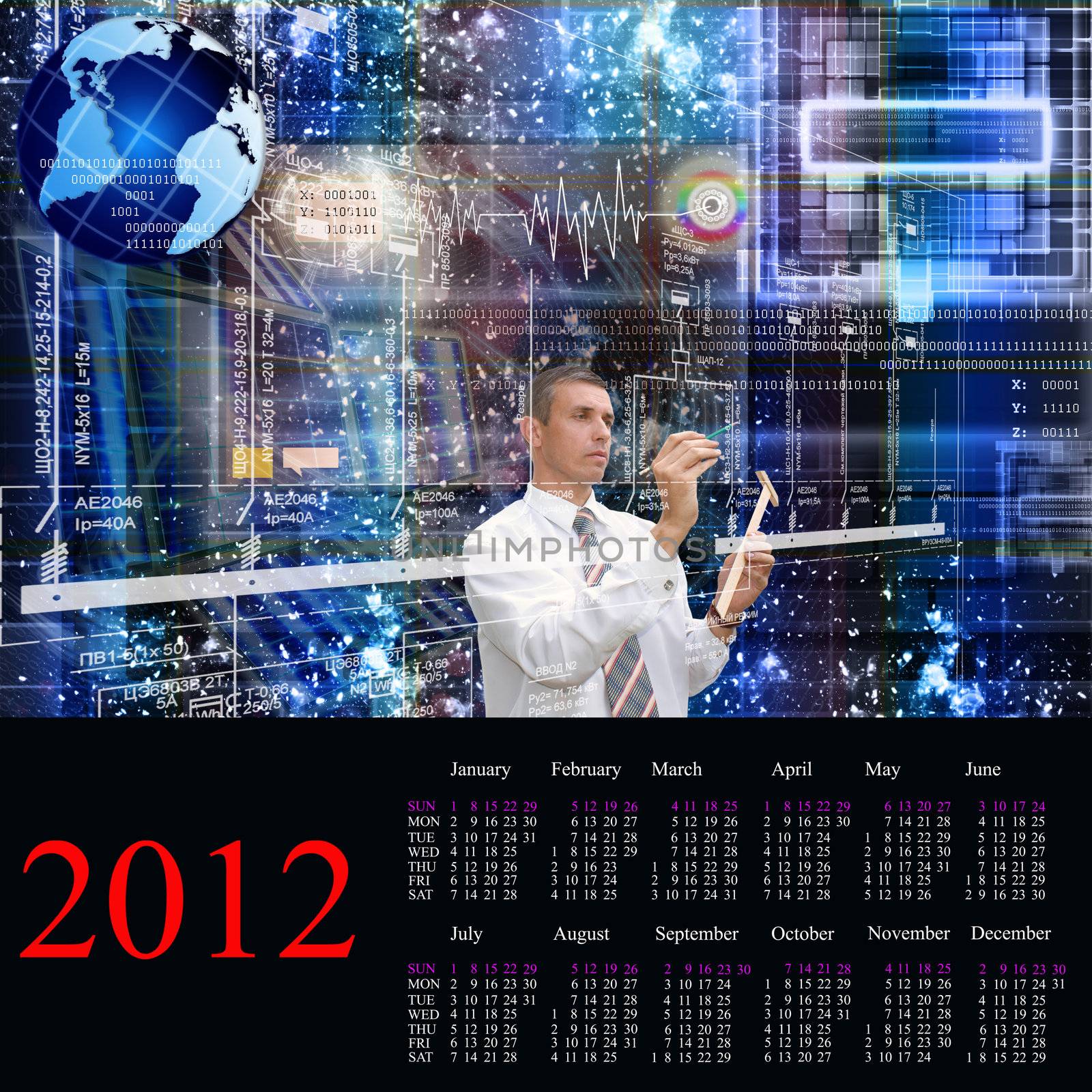 The newest Internet technologies.2012 Calendar.